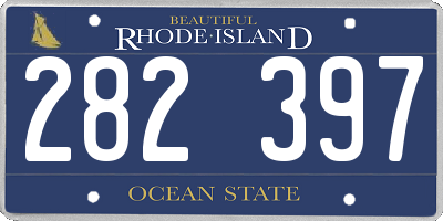 RI license plate 282397