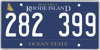 RI license plate 282399