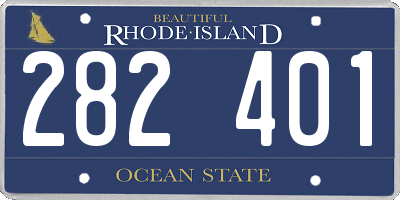 RI license plate 282401