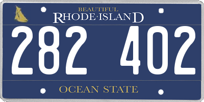 RI license plate 282402