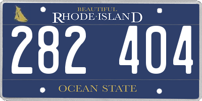 RI license plate 282404