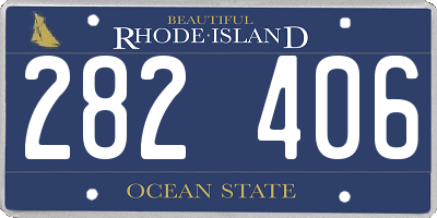 RI license plate 282406