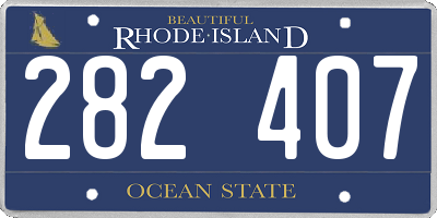 RI license plate 282407