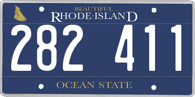 RI license plate 282411