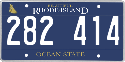 RI license plate 282414