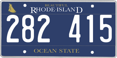 RI license plate 282415