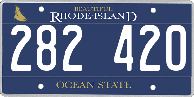 RI license plate 282420