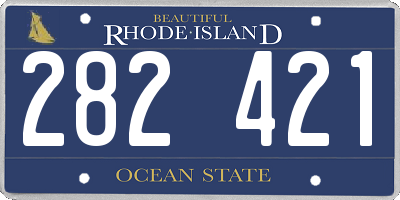 RI license plate 282421