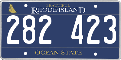 RI license plate 282423