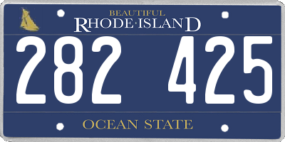 RI license plate 282425