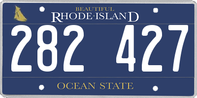 RI license plate 282427
