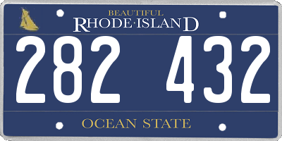 RI license plate 282432