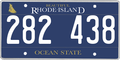 RI license plate 282438