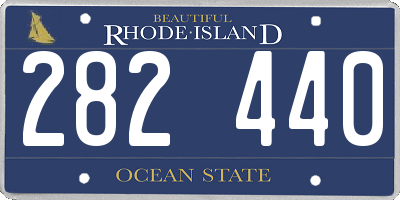 RI license plate 282440