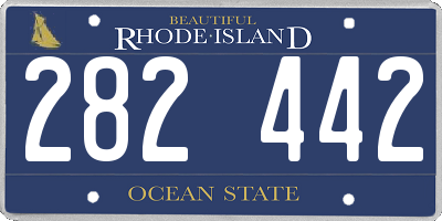 RI license plate 282442
