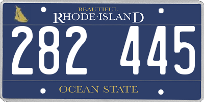 RI license plate 282445