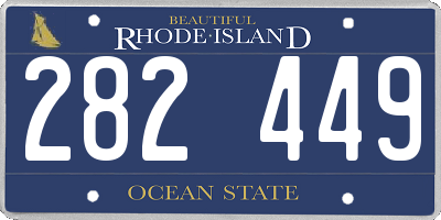 RI license plate 282449