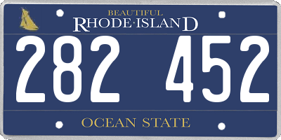 RI license plate 282452