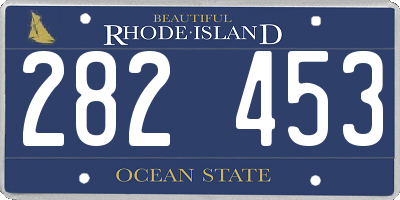 RI license plate 282453