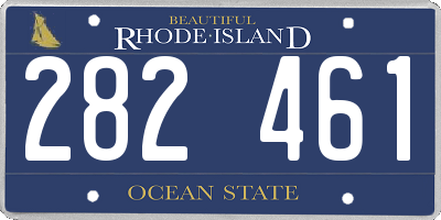 RI license plate 282461