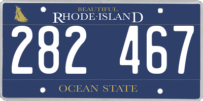 RI license plate 282467