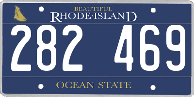 RI license plate 282469