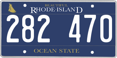 RI license plate 282470