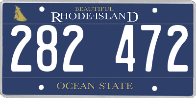 RI license plate 282472