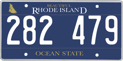 RI license plate 282479