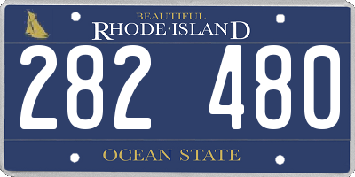 RI license plate 282480