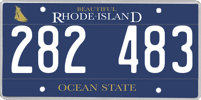 RI license plate 282483