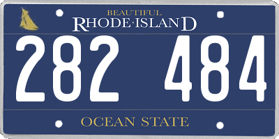 RI license plate 282484