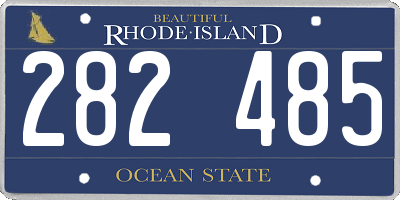 RI license plate 282485
