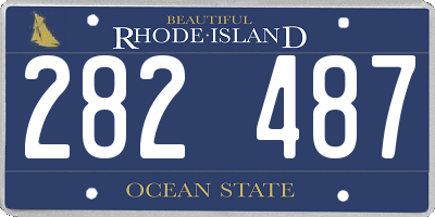 RI license plate 282487