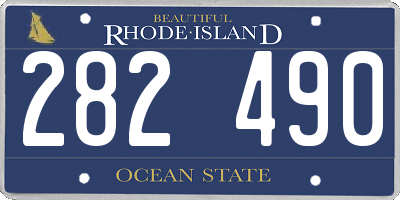 RI license plate 282490