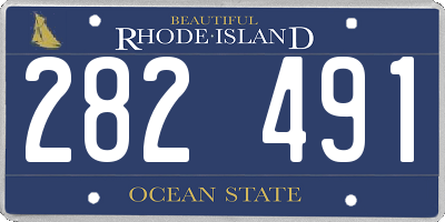 RI license plate 282491