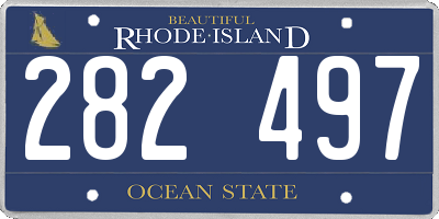 RI license plate 282497