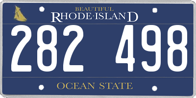 RI license plate 282498