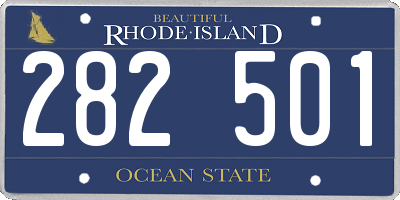 RI license plate 282501
