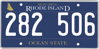RI license plate 282506