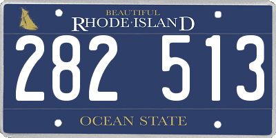 RI license plate 282513