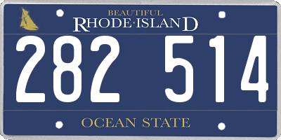 RI license plate 282514