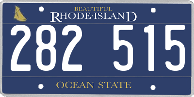 RI license plate 282515