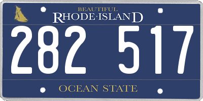 RI license plate 282517