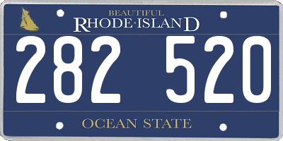 RI license plate 282520