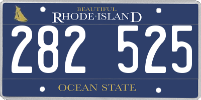 RI license plate 282525