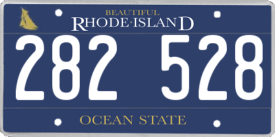 RI license plate 282528