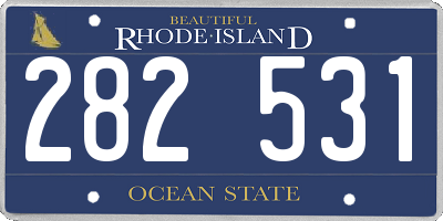 RI license plate 282531
