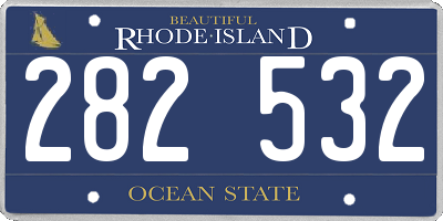 RI license plate 282532