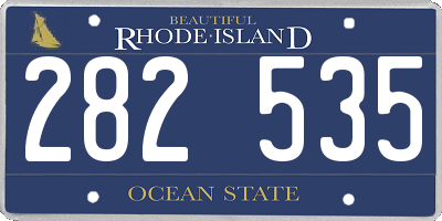 RI license plate 282535